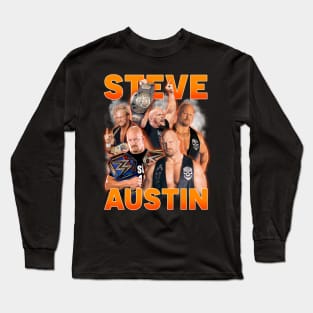 VINTAGE BOOTLEG STEVE AUSTIN 90S STYLE Long Sleeve T-Shirt